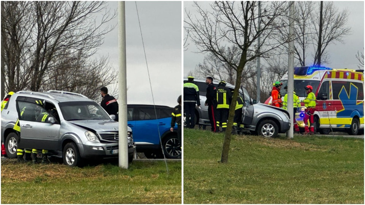 Frontale tra due auto all’incrocio: una donna elitrasportata a Udine