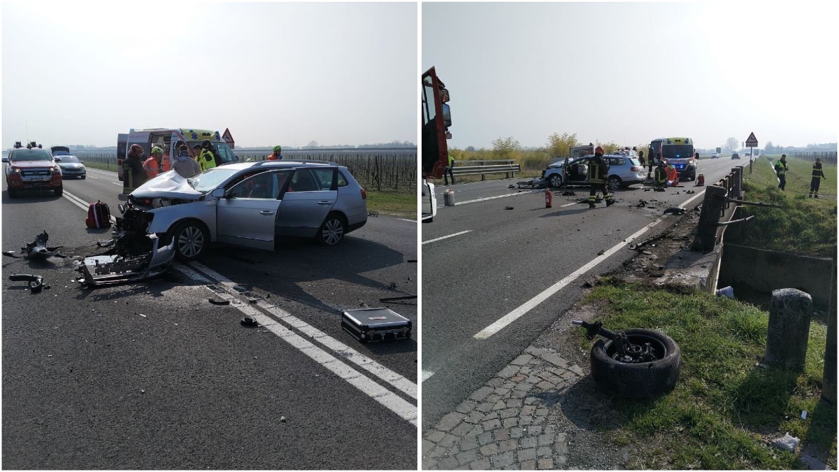 Incidente stradale a Latisana: una persona incastrata nell'auto | FOTO - Le immagini dell'incidente