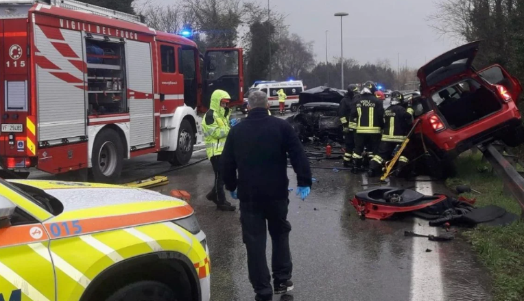 Le immagini dell'incidente devastante