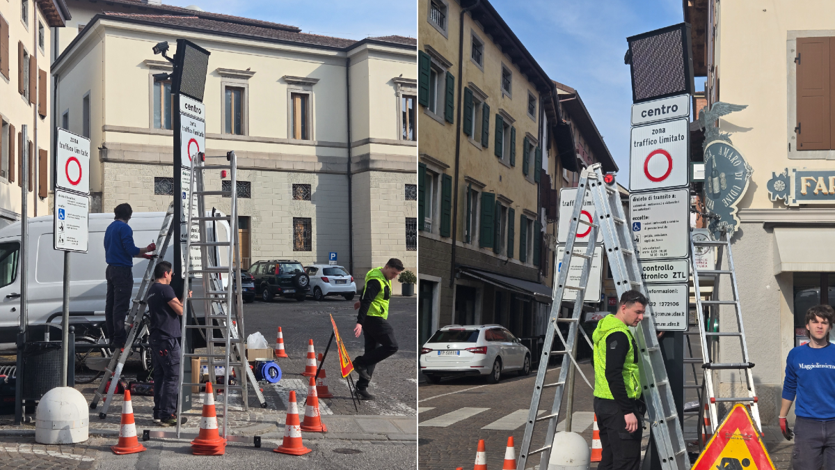 ZTL a Udine, arrivano i pannelli luminosi: «pre-esercizio, poi sanzioni automatiche»