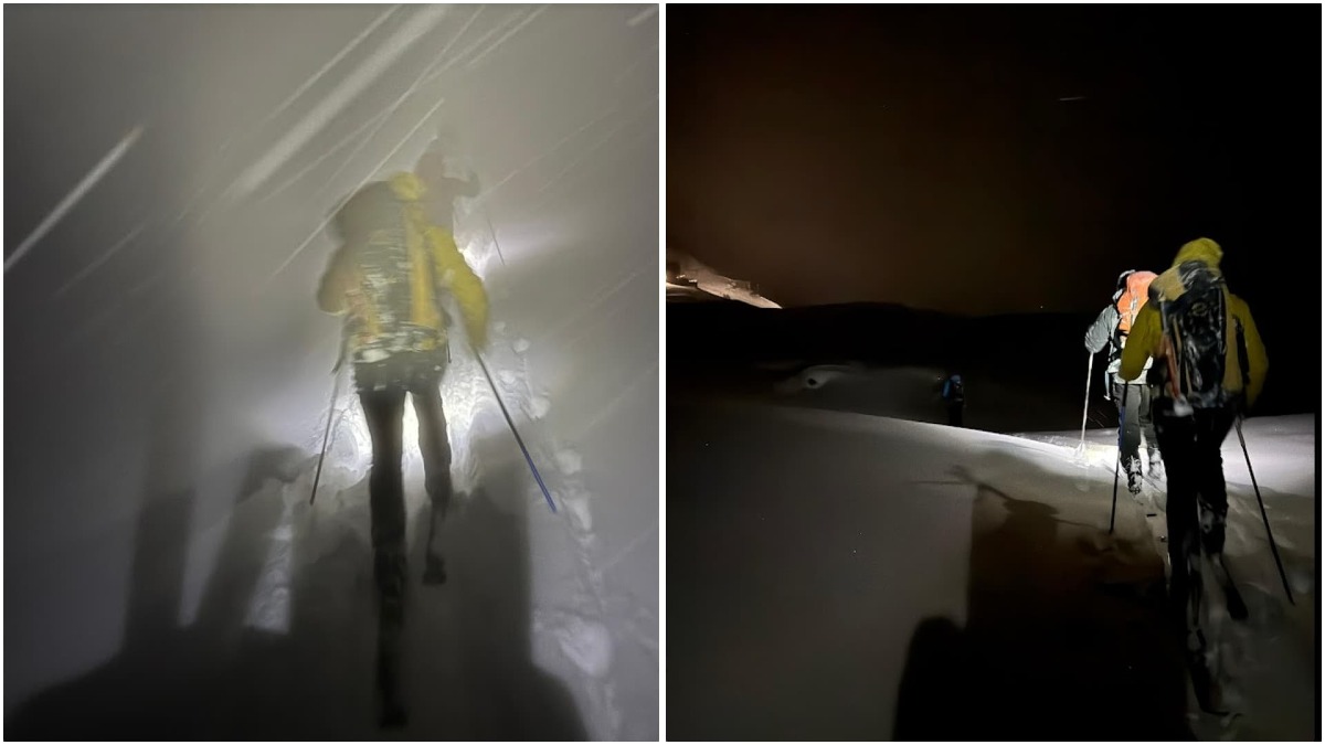Bloccati in alta quota tra il buio della notte e una bufera di neve | FOTO - Le immagini dei soccorsi