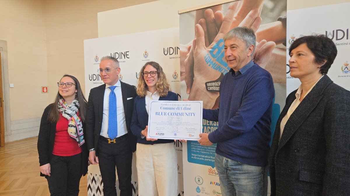 UDINE È IL PRIMO COMUNE ITALIANO A RICEVERE LA CERTIFICAZIONE INTERNAZIONALE DI BLUE COMMUNITY