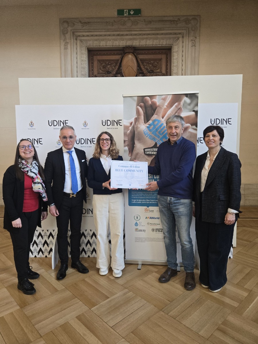 UDINE È IL PRIMO COMUNE ITALIANO A RICEVERE LA CERTIFICAZIONE INTERNAZIONALE DI BLUE COMMUNITY