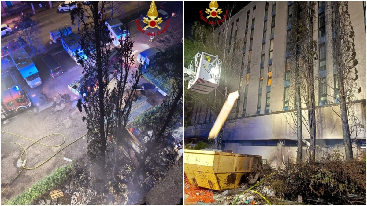 Scoppia un incendio, 300 persone evacuate dall'hotel: all'interno anche scolaresche - Le immagini dei Vigili del fuoco