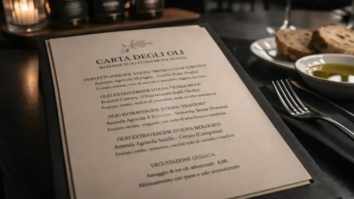  La Carta degli Oli al Ristorante: il Dettaglio che Separa i Locali Mediocri da Quelli Memorabili - 