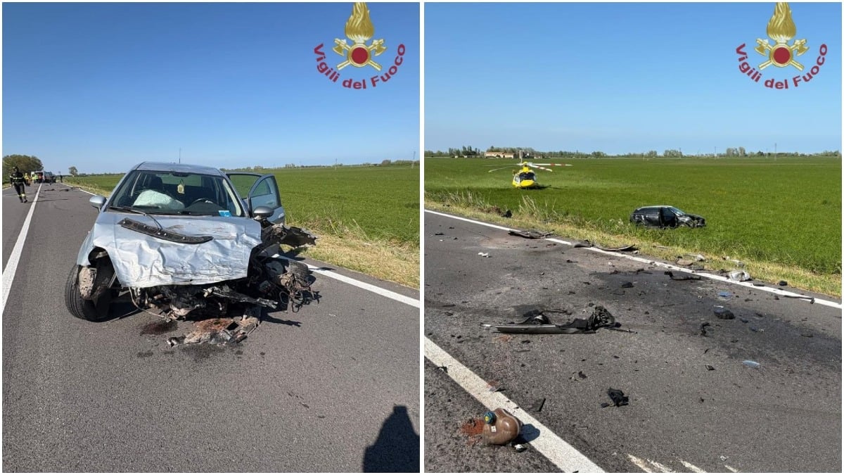 Frontale tra due auto con 6 feriti a Pasqua: elisoccorso sul posto e traffico bloccato - Le immagini dell'incidente