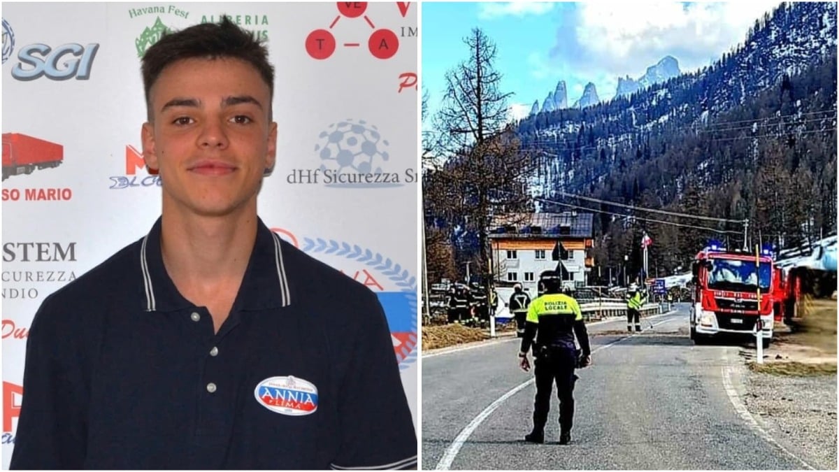 Lo schianto contro un albero e la tragedia: Pietro muore a 24 anni - A destra i soccorsi sul luogo dell'incidente