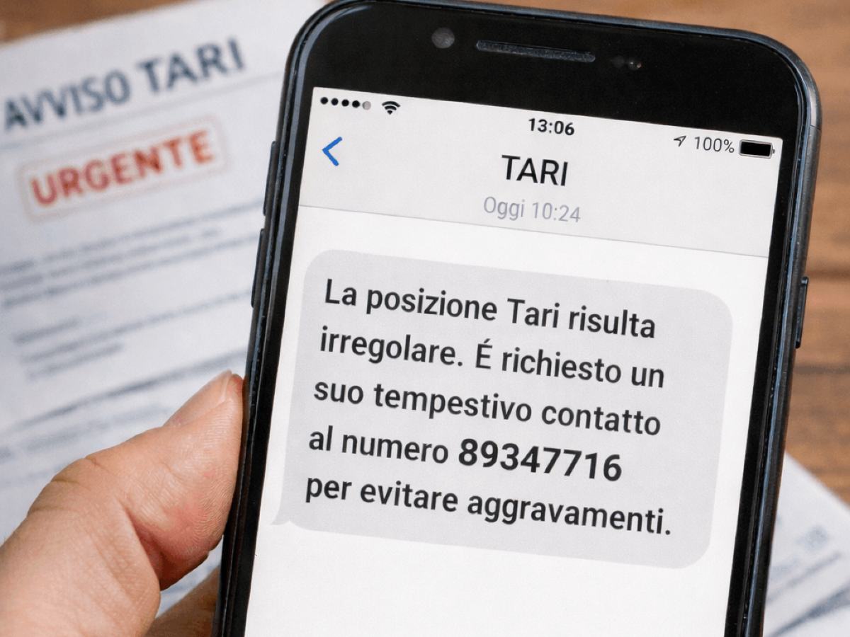 Sms truffa sulla TARI, l’allarme di GEA: «Non rispondete e non chiamate quei numeri» - 