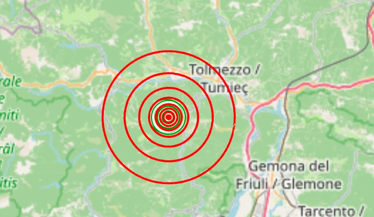 Doppia lieve scossa di terremoto in Friuli Venezia Giulia 