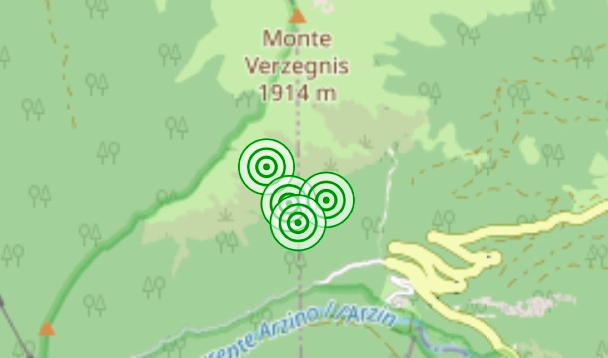 Quattro scosse di terremoto in Friuli: sciame sismico tra Preone e Verzegnis - 