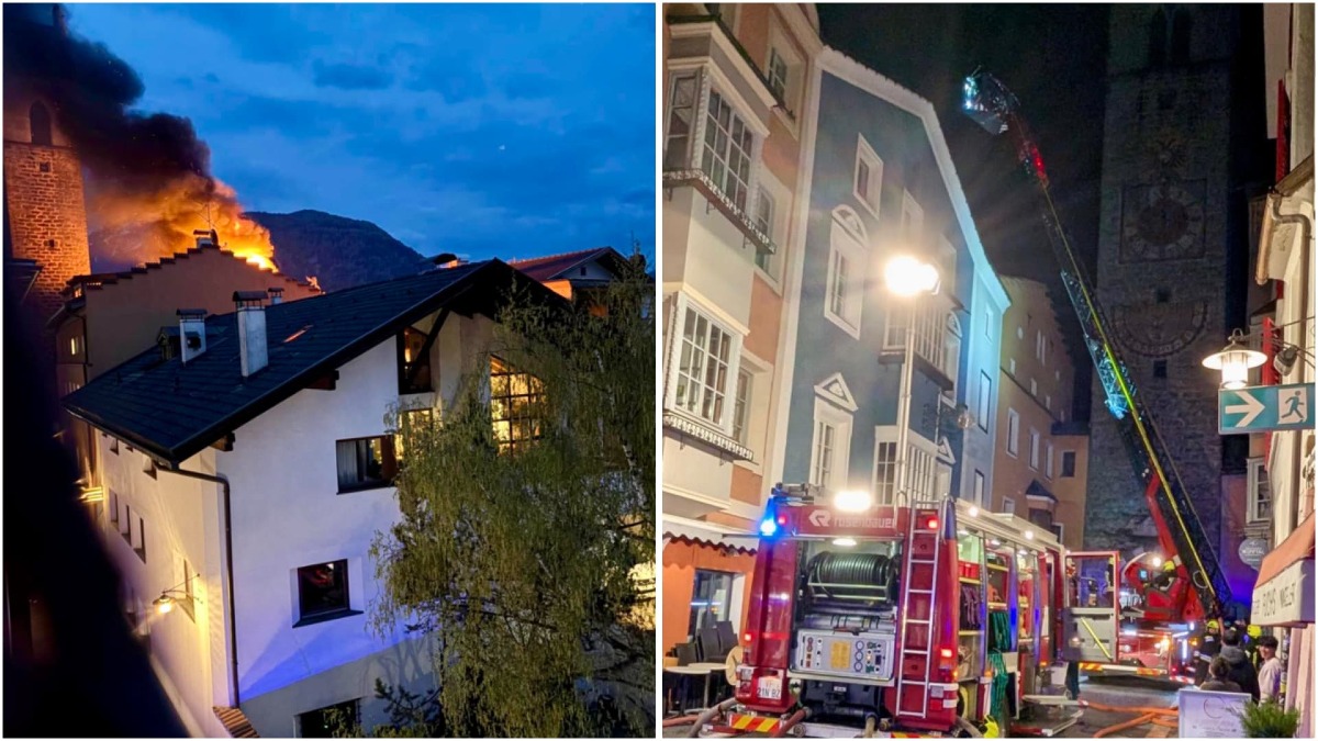 Fiamme e fumo dalla terrazza: scoppia un incendio nel centro storico | VIDEO - 