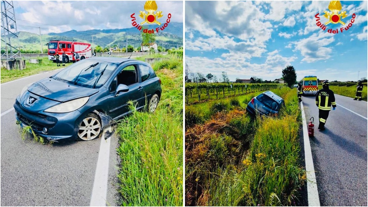 Auto esce di strada e finisce nel fosso: conducente estratto | FOTO - Le immagini dell'incidente