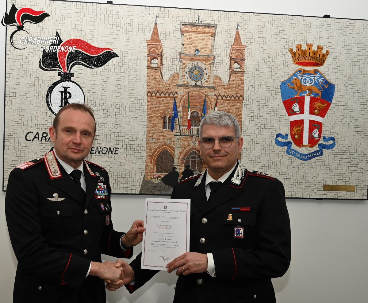 Pordenone, dieci anni di comando per il luogotenente Mirko Moras - 