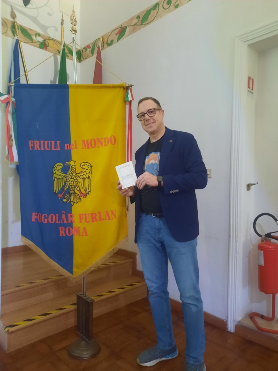 Christian Romanini ospite del Fogolâr Furlan di Roma al termine della presentazione