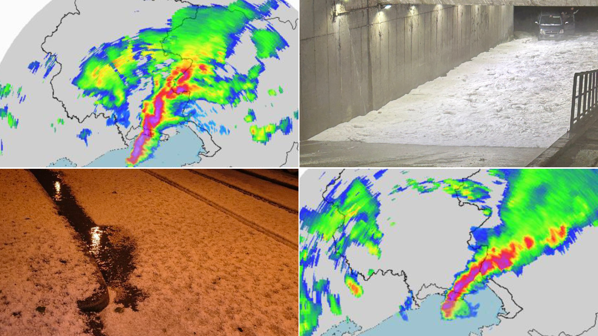 Maltempo estremo, supercelle con grandine e acqua alta: colpito il Friuli orientale - 