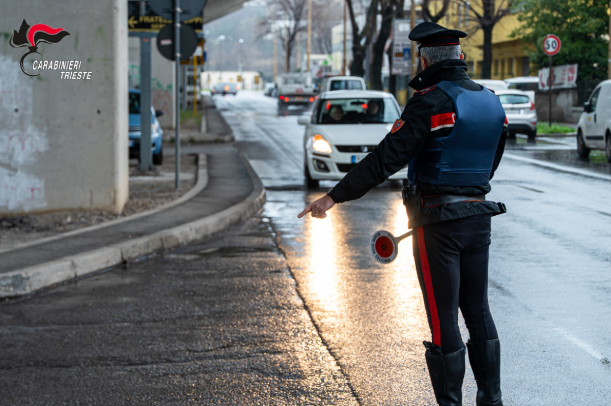 Trieste, controlli dei Carabinieri: denunce per alcol e droga alla guida - 