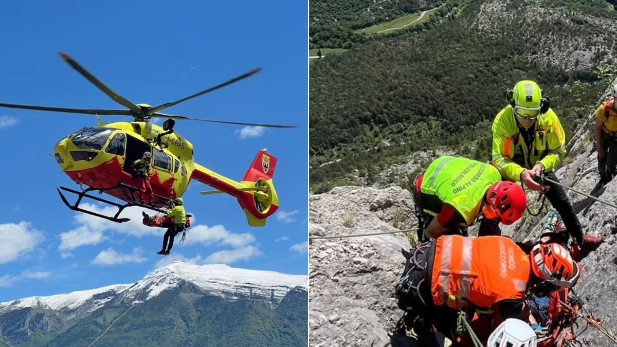Scarica di pietre durante l’arrampicata: climber vola per 15 metri | FOTO - 