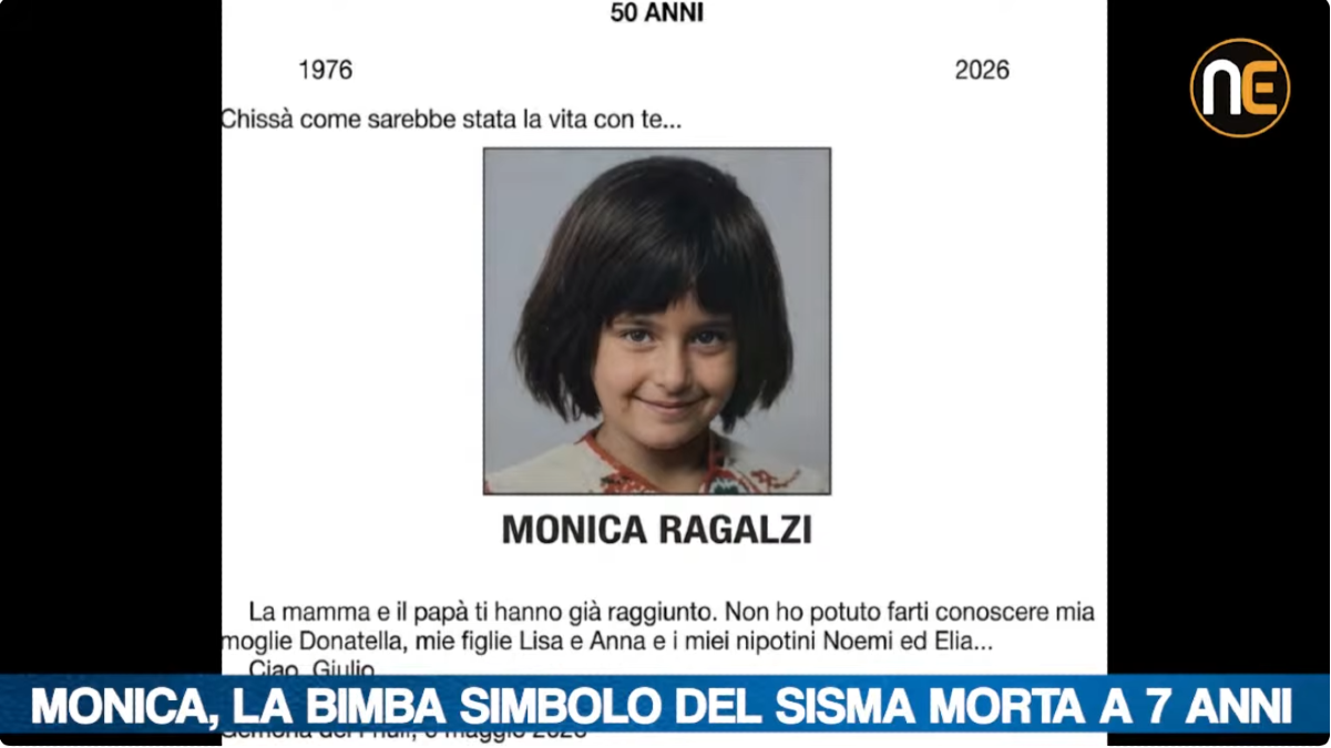 Monica, la bimba simbolo del sisma morta a 7 anni. A Nordest24 il fratello Giulio | VIDEO