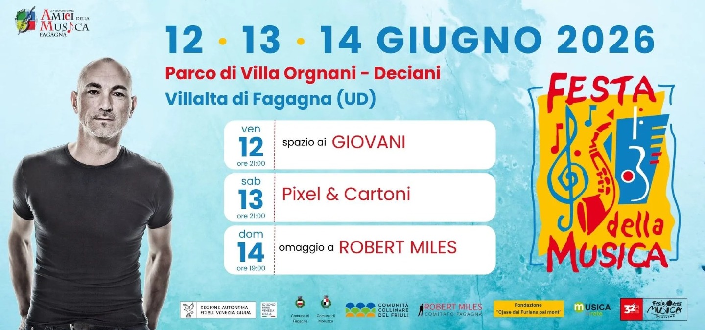 Fagagna, tre giorni di musica a Villalta tra giovani band e omaggio a Robert Miles - 
