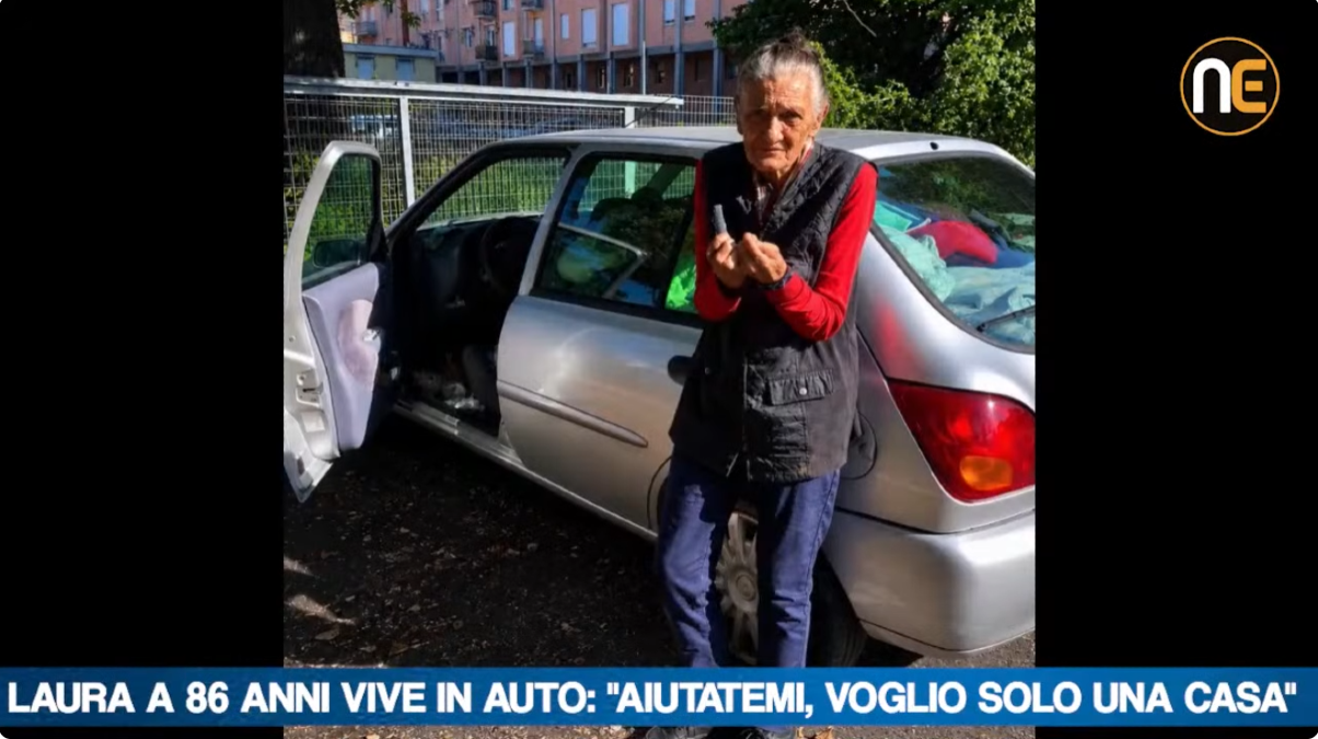 «A 87 anni non si può vivere in auto»: la storia e l’appello di Laura a Nordest24 | VIDEO
