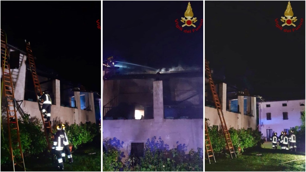 Feltre, incendio nella notte a Grum: danneggiato il tetto di un agriturismo - 