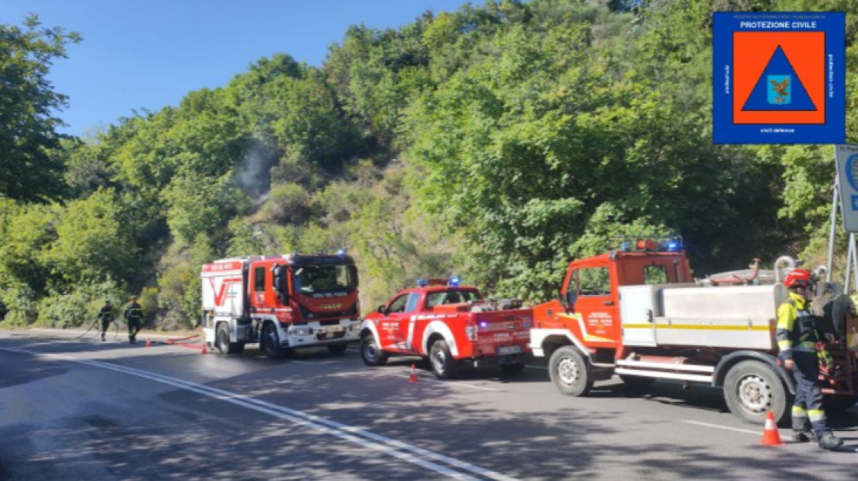 Fiamme nella zona di Raute a Trieste, intervento nel pomeriggio del 1° maggio