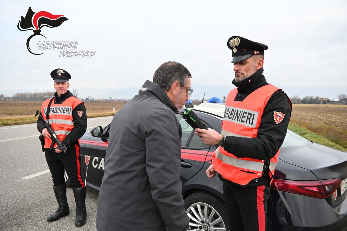 PORDENONE, 9 PATENTI RITIRATE NELLE ULTIME 3 SETTIMANE PER ALCOL E DROGA