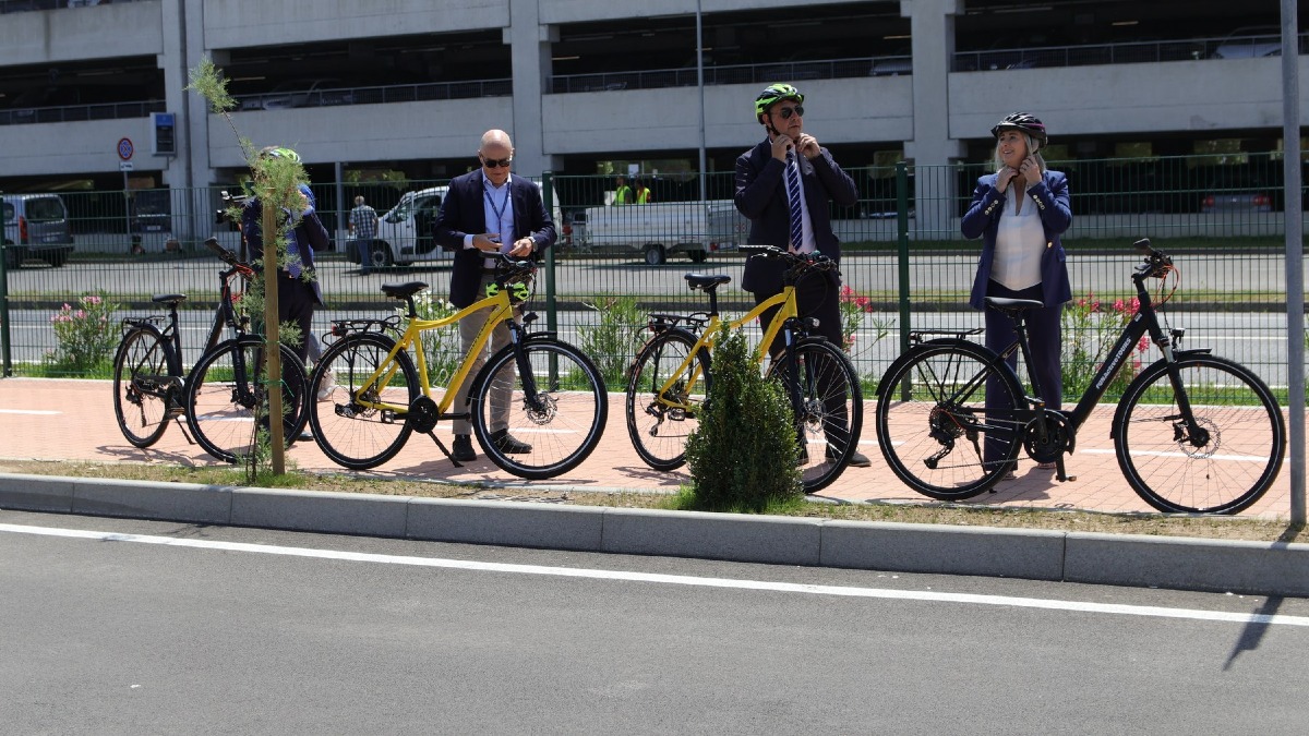 Ronchi, aperto il nuovo collegamento ciclabile con Trieste Airport e il Polo Intermodale - 