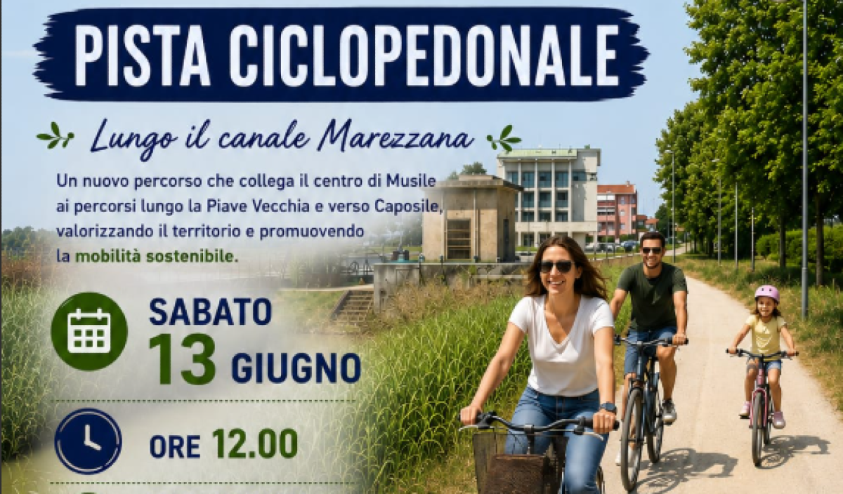 Musile allunga la rete ciclabile: sabato apre il collegamento tra via Martiri e la Piave Vecchia - 