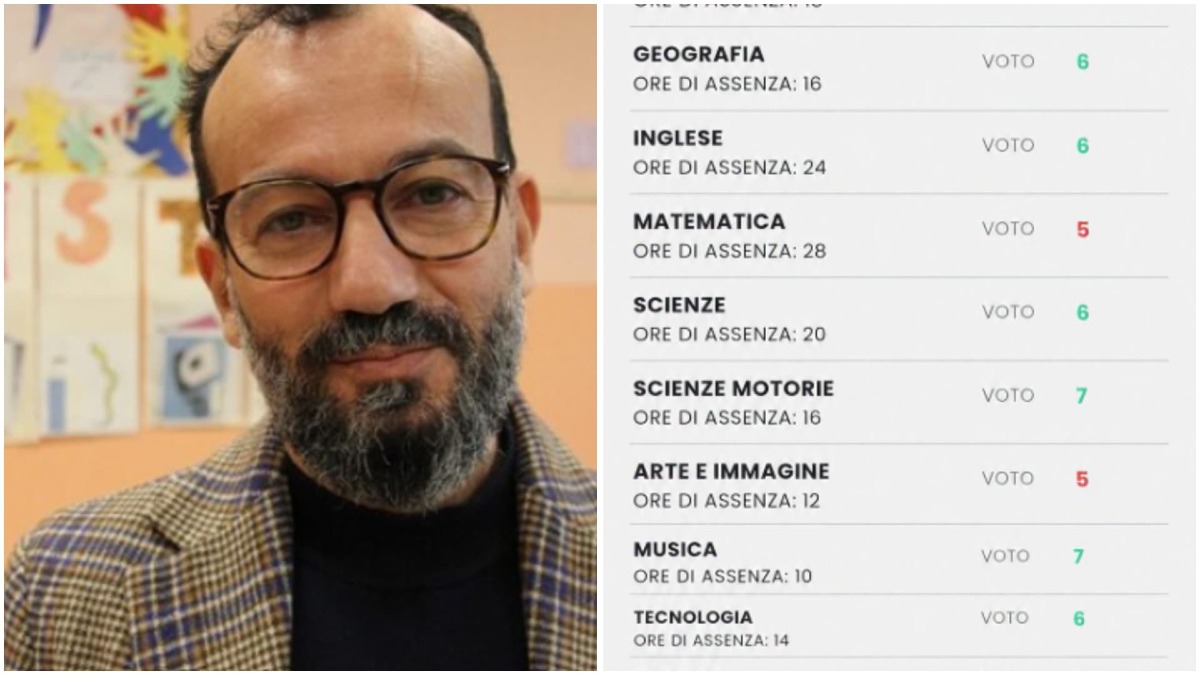 «Vedete questa pagella? È finta. Basta esibirle sui social come trofei»: l’esperimento sociale del preside - A sinistra il dirigente Alfonso D’Ambrosio