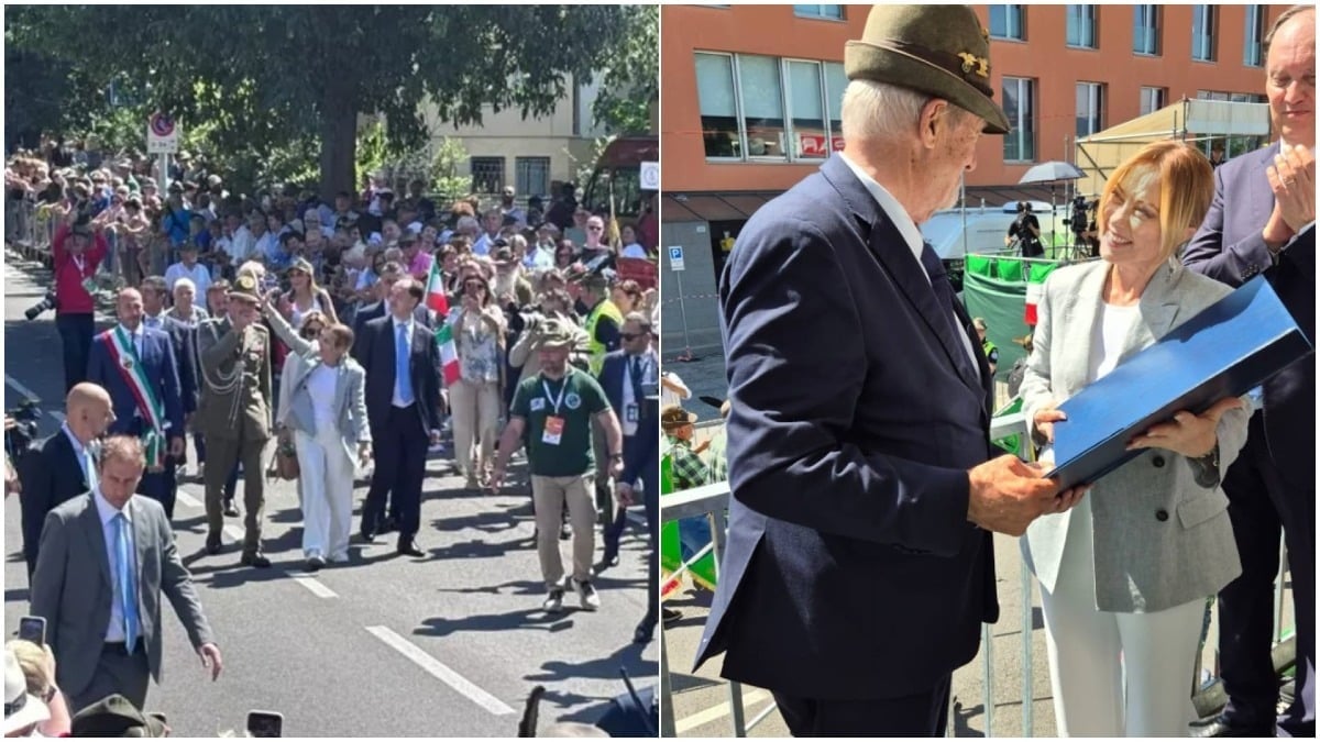 Gemona, omaggio all’Ana nel giorno del raduno: Meloni consegna l’onorificenza al presidente nazionale - 
