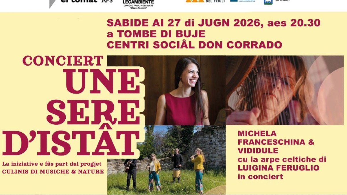 Tomba di Buja, concerto in friulano con Vididule Project e due ospiti speciali al Don Corrado - 