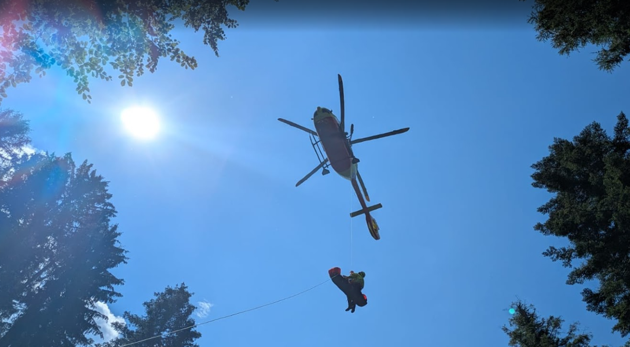 Un albero gli cade addosso mentre taglia la legna e rimane intrappolato sotto il tronco - 