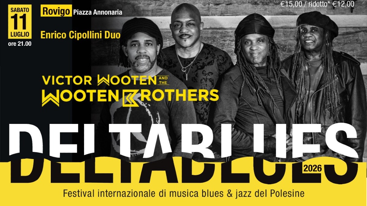 Deltablues 2026, finale a Rovigo con Victor Wooten e tre serate in Piazza Annonaria - 
