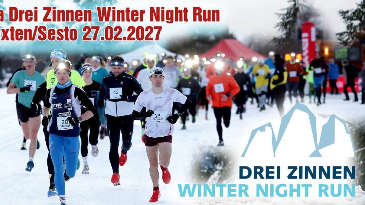 Drei Zinnen Winter Night Run, aperte le iscrizioni per la corsa sulla neve a Sesto - 