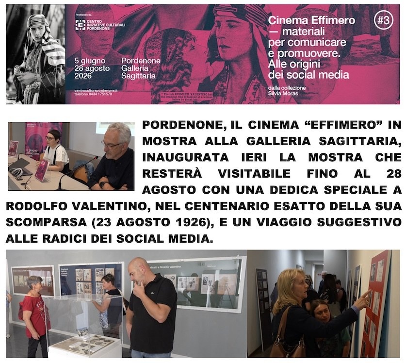 Pordenone, alla Galleria Sagittaria la mostra sul cinema effimero visitabile fino al 28