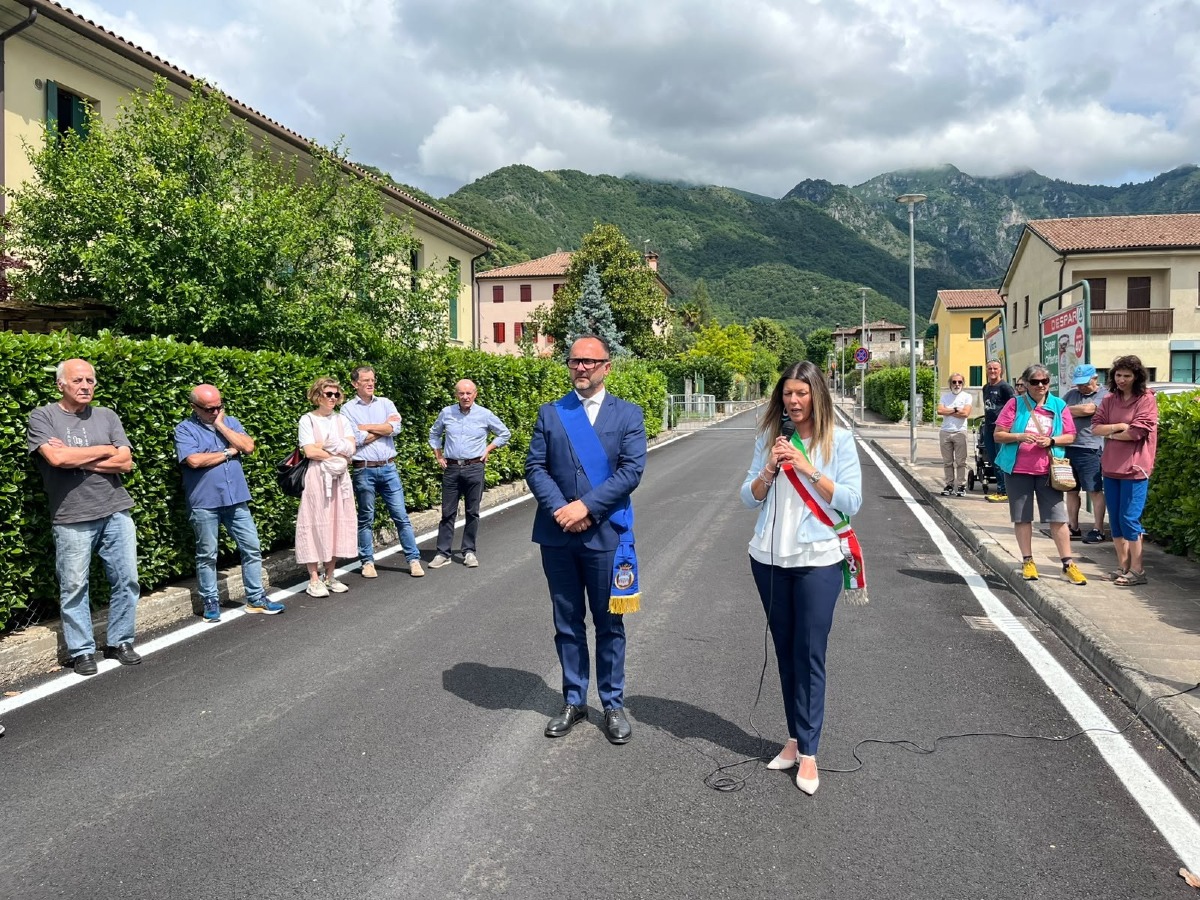 Cison di Valmarino, aperta la nuova rotatoria sulla SP4 tra centro, zona produttiva e
