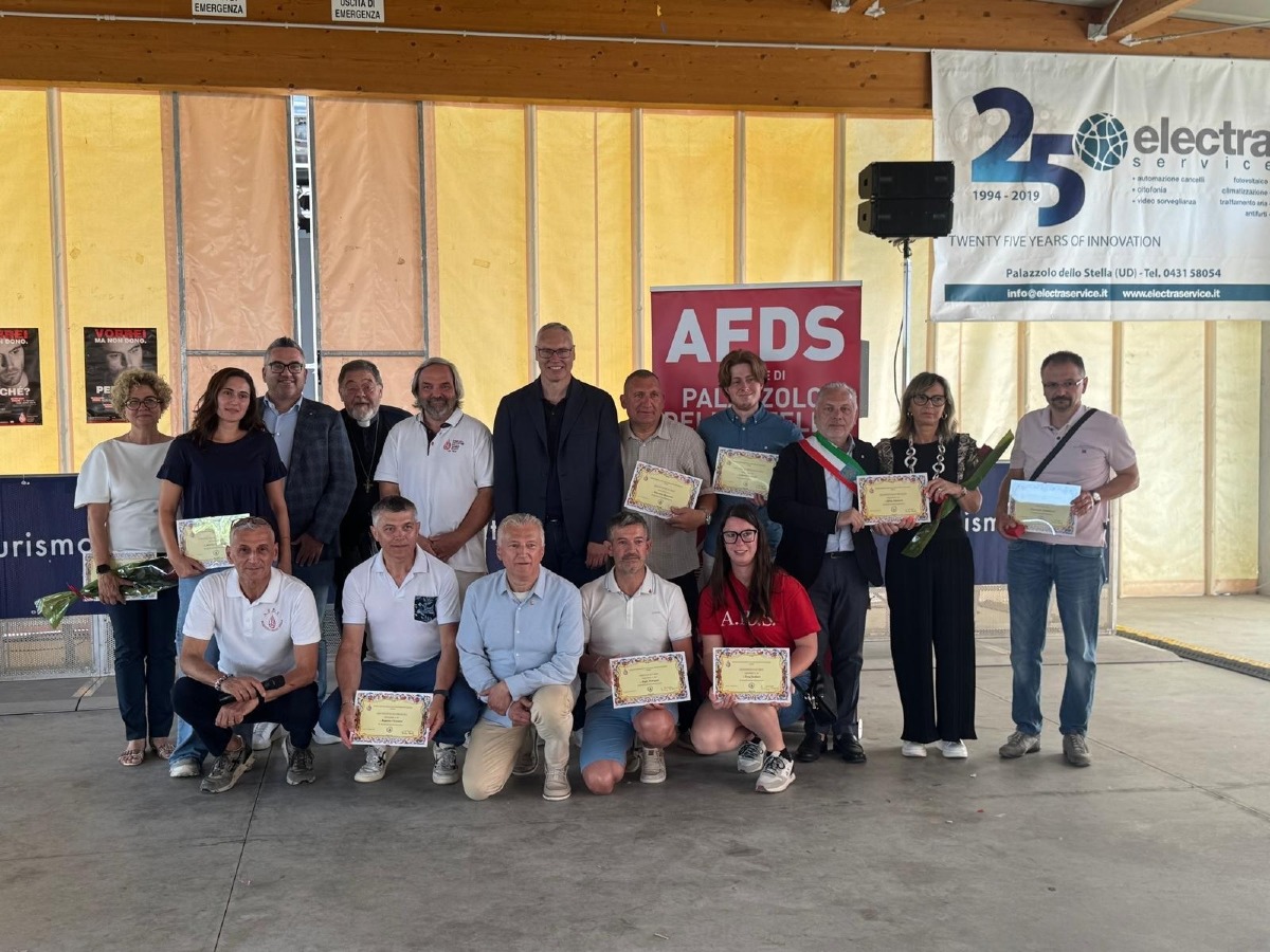 Palazzolo dello Stella, Festa del Dono per i 64 anni dell’Afds: 280 donazioni nel 2025