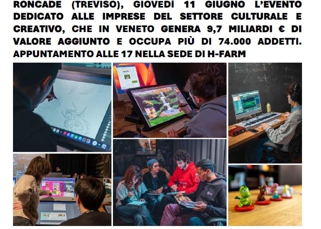 Roncade, a H-Farm un incontro sulle imprese culturali creative e su Eureka 2026