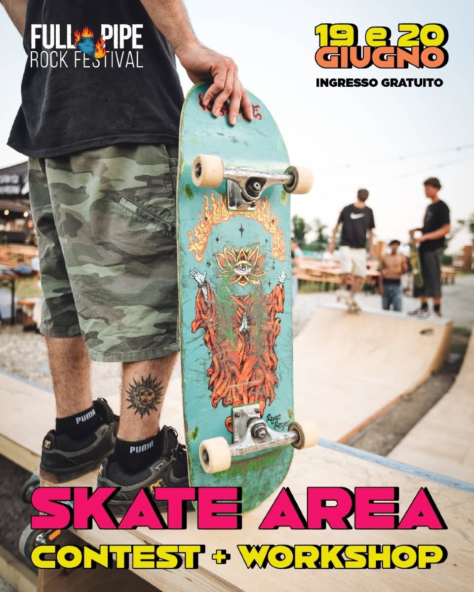 Cimadolmo, Full Pipe Rock Festival il 19 e 20 giugno 2026: Punkreas, skate e Bike Area