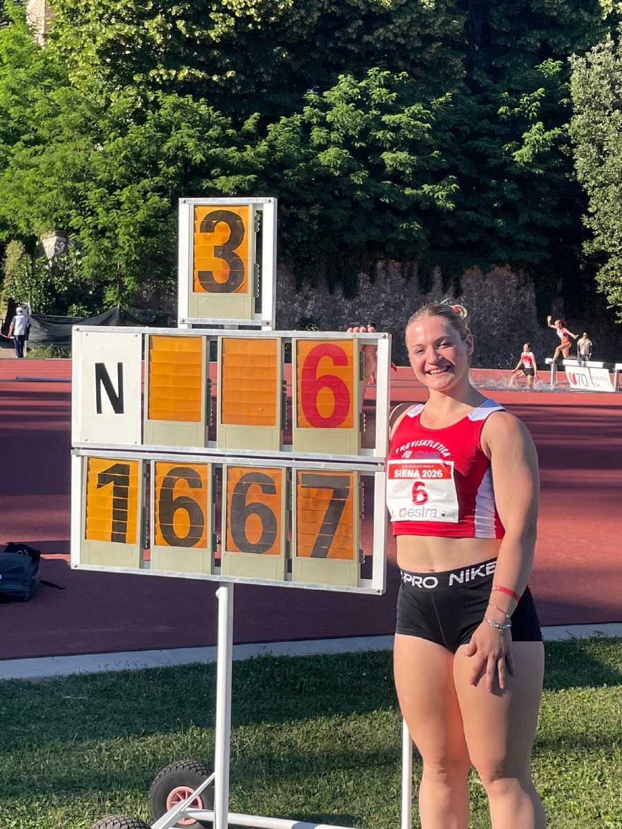 Anita Nalesso firma 16.67 a Siena: Trevisatletica sul podio, sfumato l’argento per 37