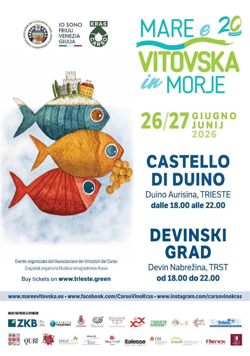 Mare e Vitovska compie 20 anni: al Castello di Duino 35 cantine e 50 vini