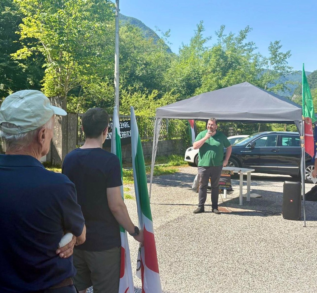 Stupizza, presidio al valico Italia-Slovenia contro i controlli di frontiera