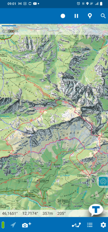 La mappa delle zone della ricerca