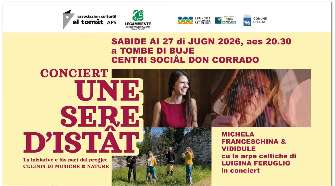 Tomba di Buja, concerto in friulano con Vididule Project e due ospiti speciali al Don