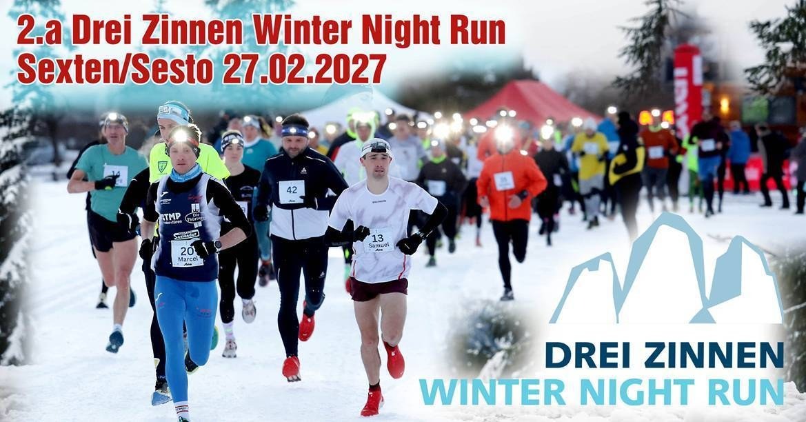 Drei Zinnen Winter Night Run, aperte le iscrizioni per la corsa sulla neve a Sesto