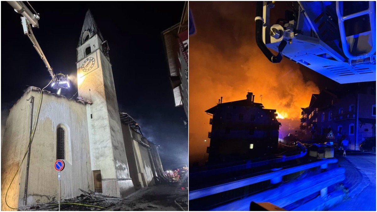 Incendio devasta il paese: 200 pompieri sul posto, coinvolta anche la chiesa | FOTO - 