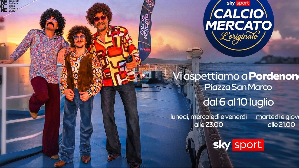 Pordenone su Sky Sport per cinque sere: piazza San Marco ospita Calciomercato l’Originale - 