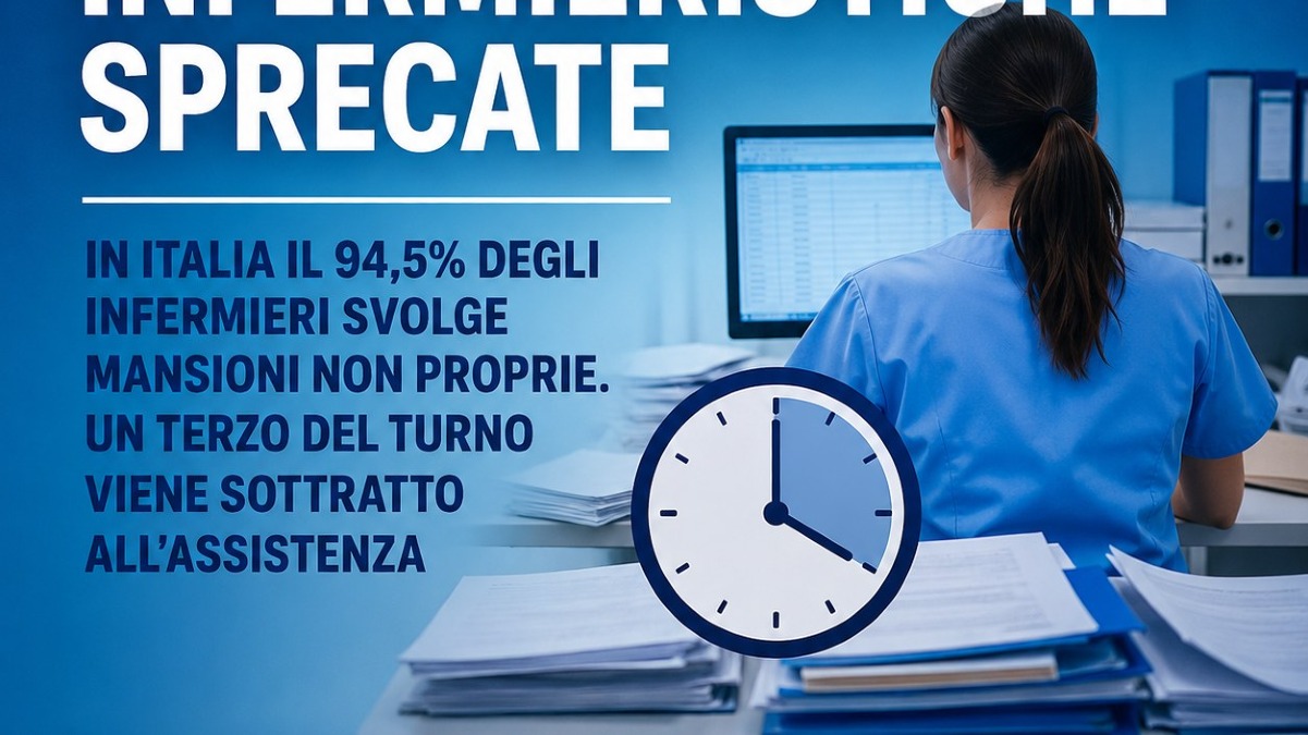 Infermieri, studio dell’Università di Udine: il 32,6% del turno va in compiti impropri - 