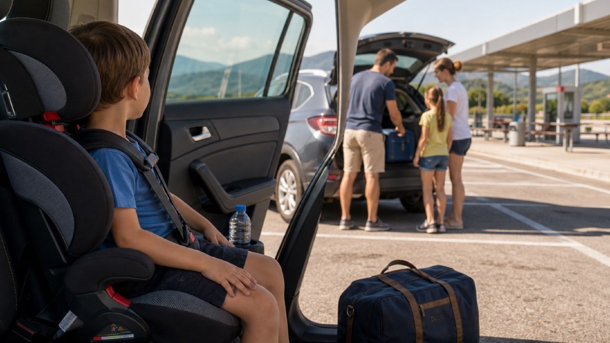 Viaggiare con bambini in autostrada: seggiolini, soste, caldo e cosa tenere a bordo - 